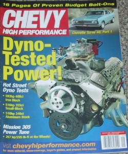 CHEVY HIGH PERFORMANCE 2004 SEPT - PUMP GAS DRAGS